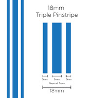 Pinstripe Triple Medium Blue 18mm x 10m