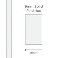 Pinstripe Solid White 9mm x 10m