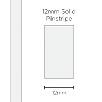 Pinstripe Solid White 12mm x 10m