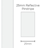 Pinstripe Reflective White 25mm x 1m