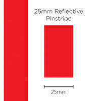 Pinstripe Reflective Red 25mm x 1m