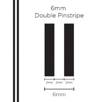 Pinstripe Double Black 6mm x 10m