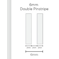 Pinstripe Double White 6mm x 10m