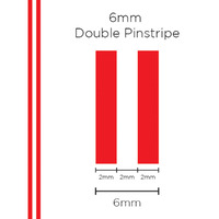 Pinstripe Double Red 6mm x 10m