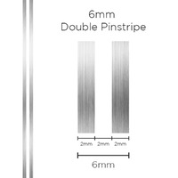 Pinstripe Double Silver 6mm x 10m