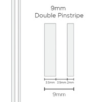 Pinstripe Double White 9mm x 10m