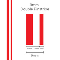 Pinstripe Double Red 9mm x 10m