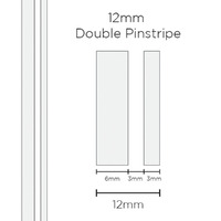 Pinstripe Double White 12mm x 10m