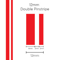 Pinstripe Double Red 12mm x 10m
