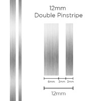 Pinstripe Double Silver 12mm x 10m