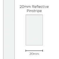 Pinstripe Reflective White 20mm x 1m