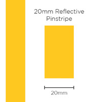 Pinstripe Reflective Yellow 20mm x 1m
