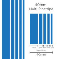 Pinstripe Multi Medium Blue 40mm x 10m