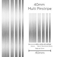 Pinstripe Multi Silver 40mm x 10m