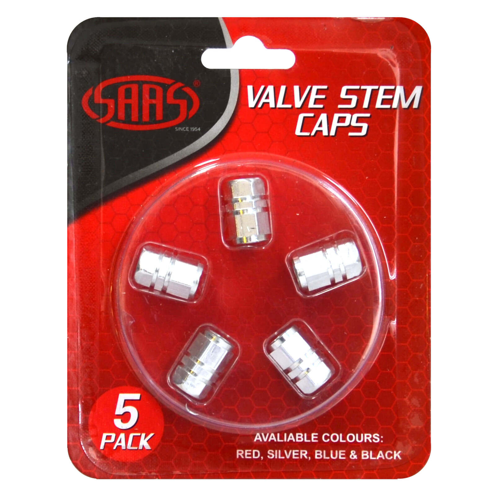 Valve Cap Silver - 5 Pack