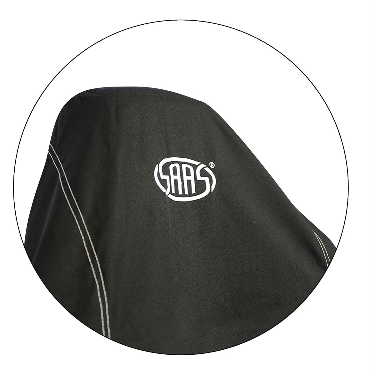Seat Cover Throw Black Saas White Logo Large 1Pc