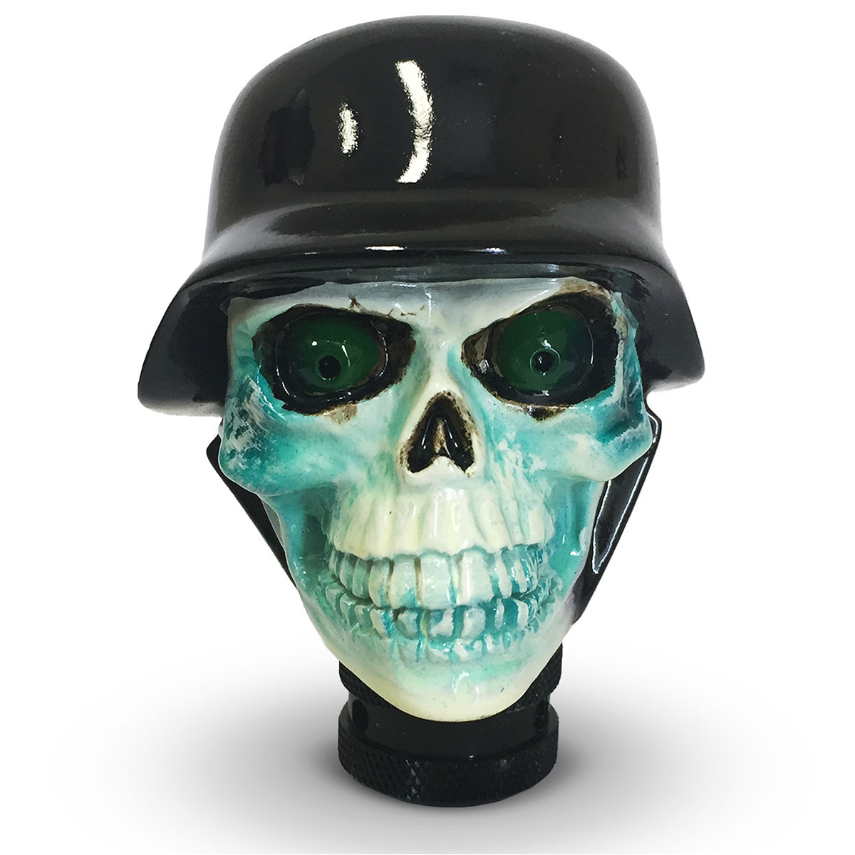 Skull Gear Knob with Helmet White