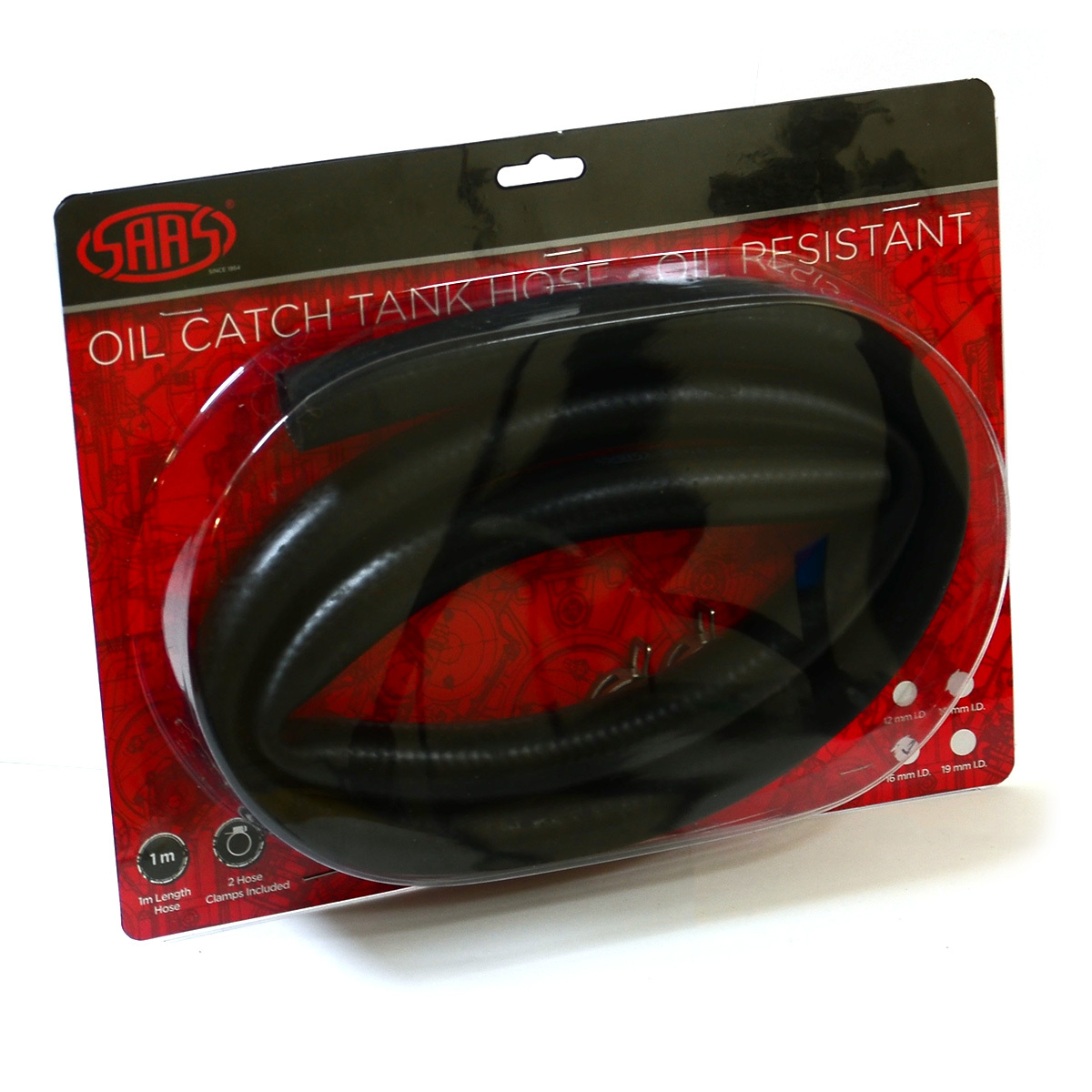 Oil Resistant Hose 19mm (3/4) ID x 1M + 2 Clamps