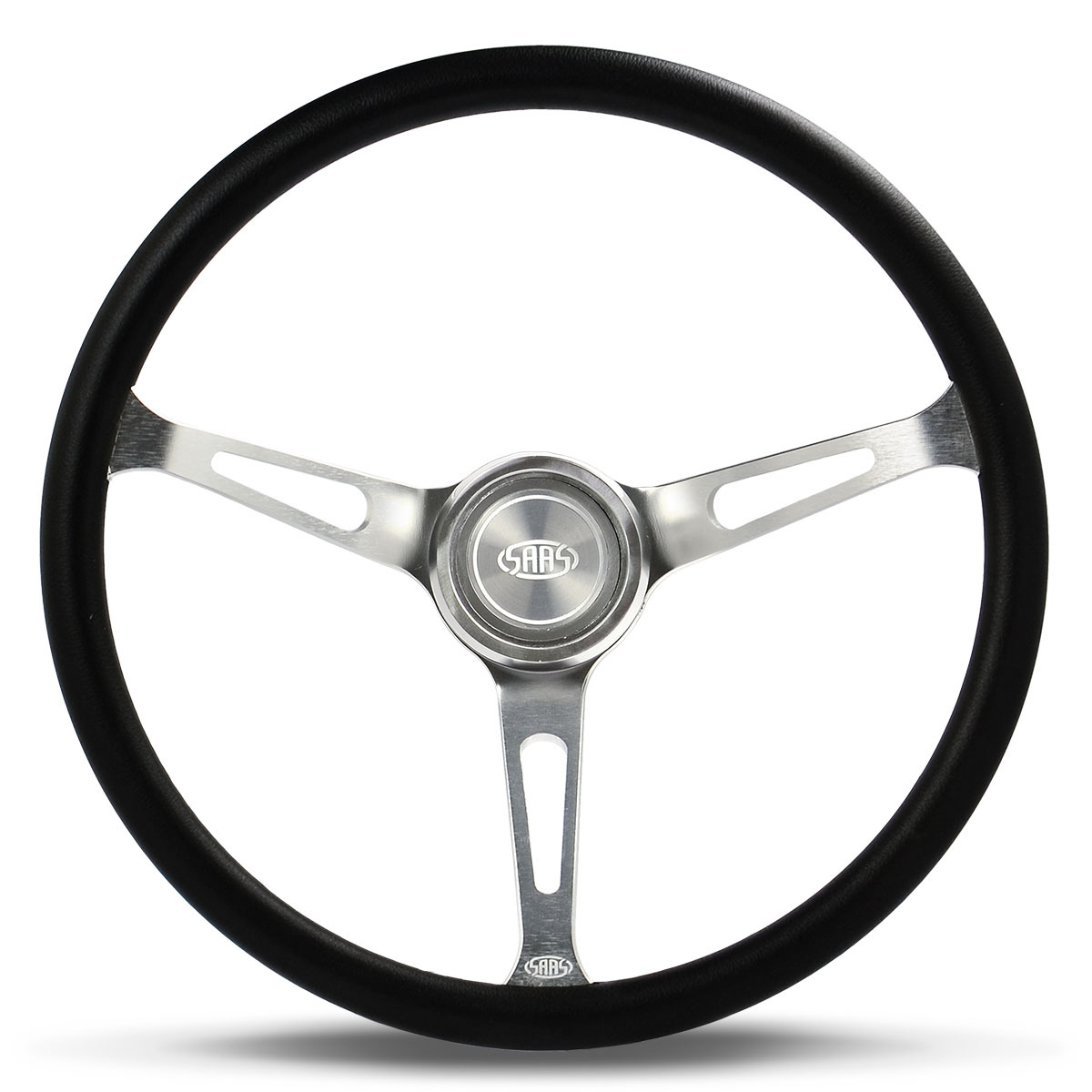 Deep Dish Steering Wheel Kit Including Deep Dish Horn Button Poly 15" Classic Brushed Alloy Slotted