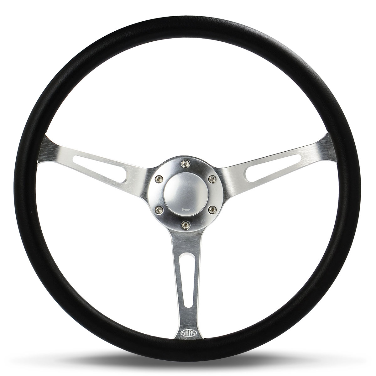 Steering Wheel Poly 15" Classic Deep Dish Brushed Alloy Slotted