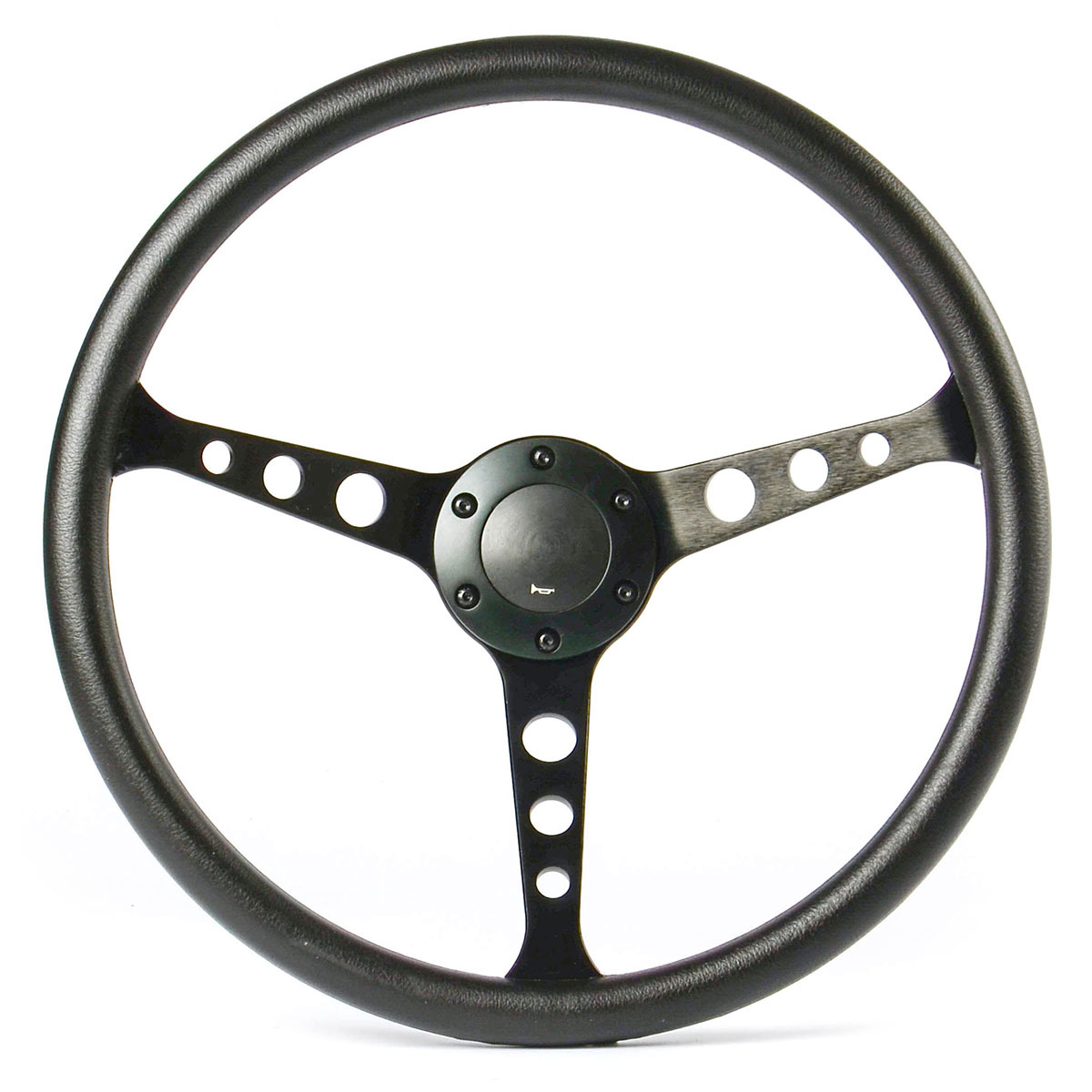 Steering Wheel Poly 15" ADR Classic Black Alloy With Holes