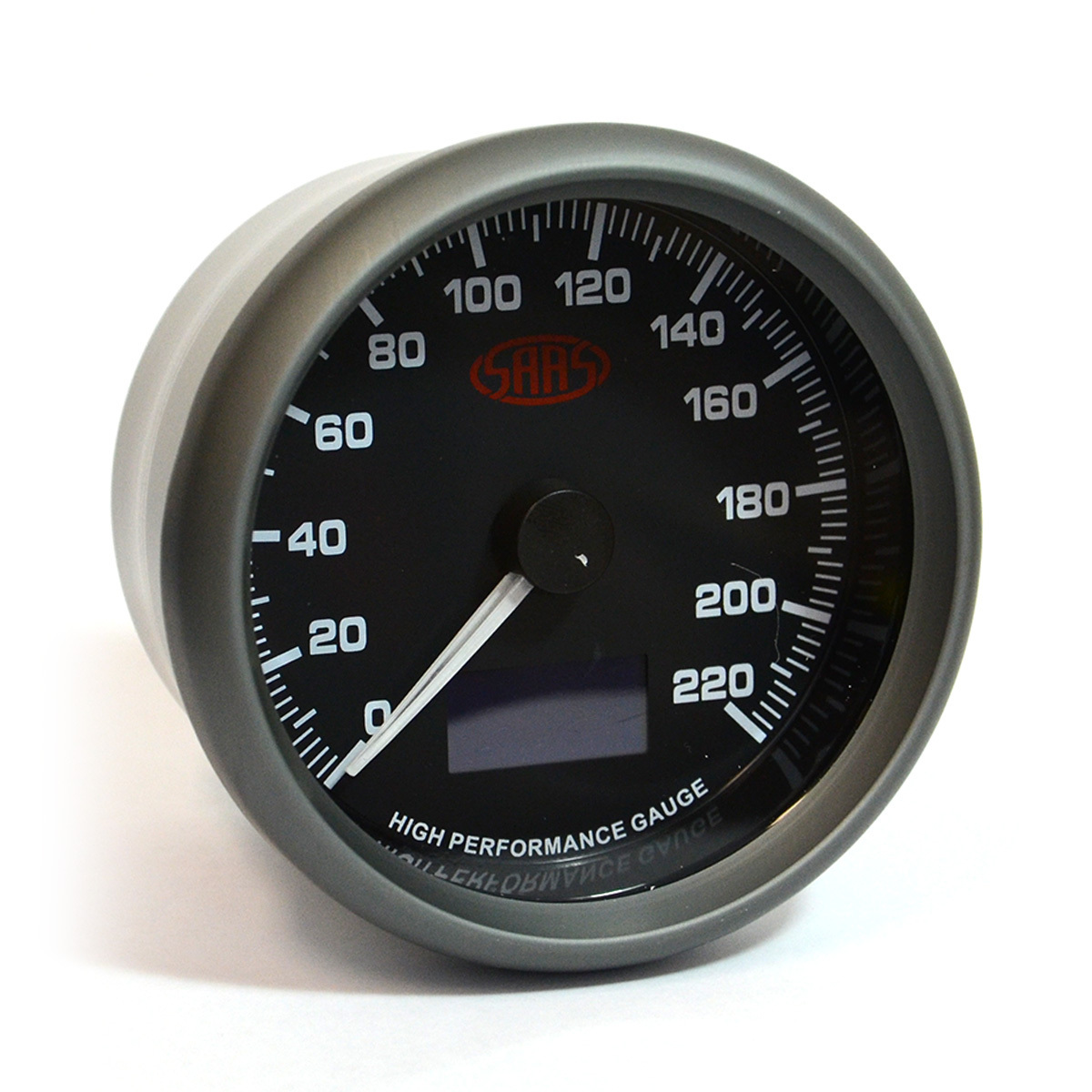 Speedometer 220 KPH 3 1/2" 89mm In Dash Black Muscle Series