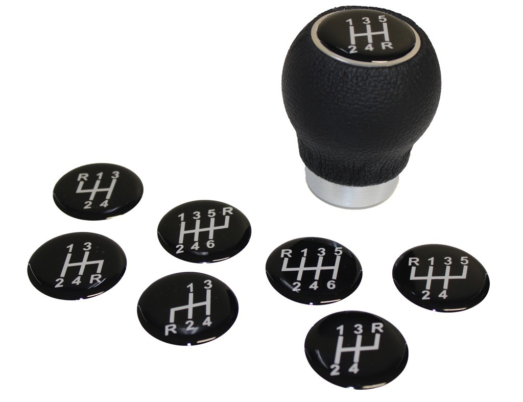 Leather Gear Knob Black Ball with 8 Shift Patterns