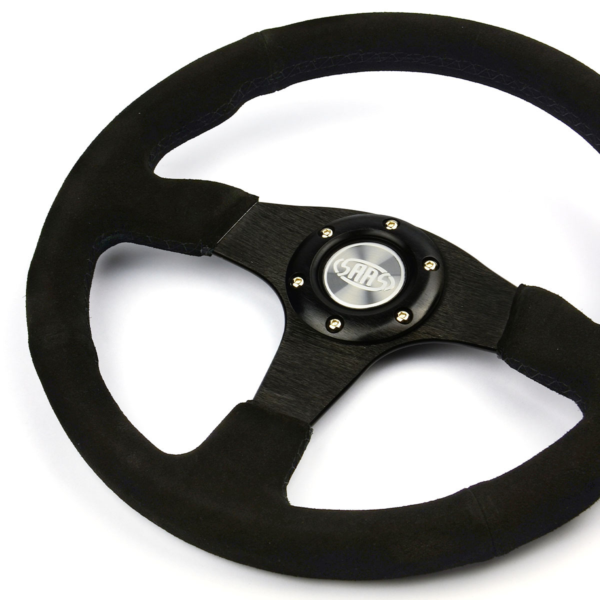 Steering Wheel Suede 14" ADR Black Spoke