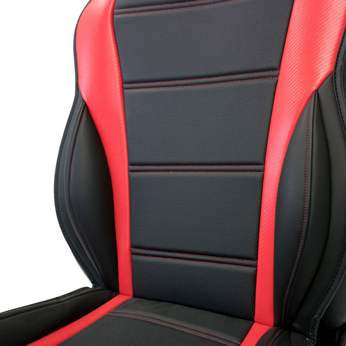 Seat Sports Cushion Pu Black-Red Large With Logo