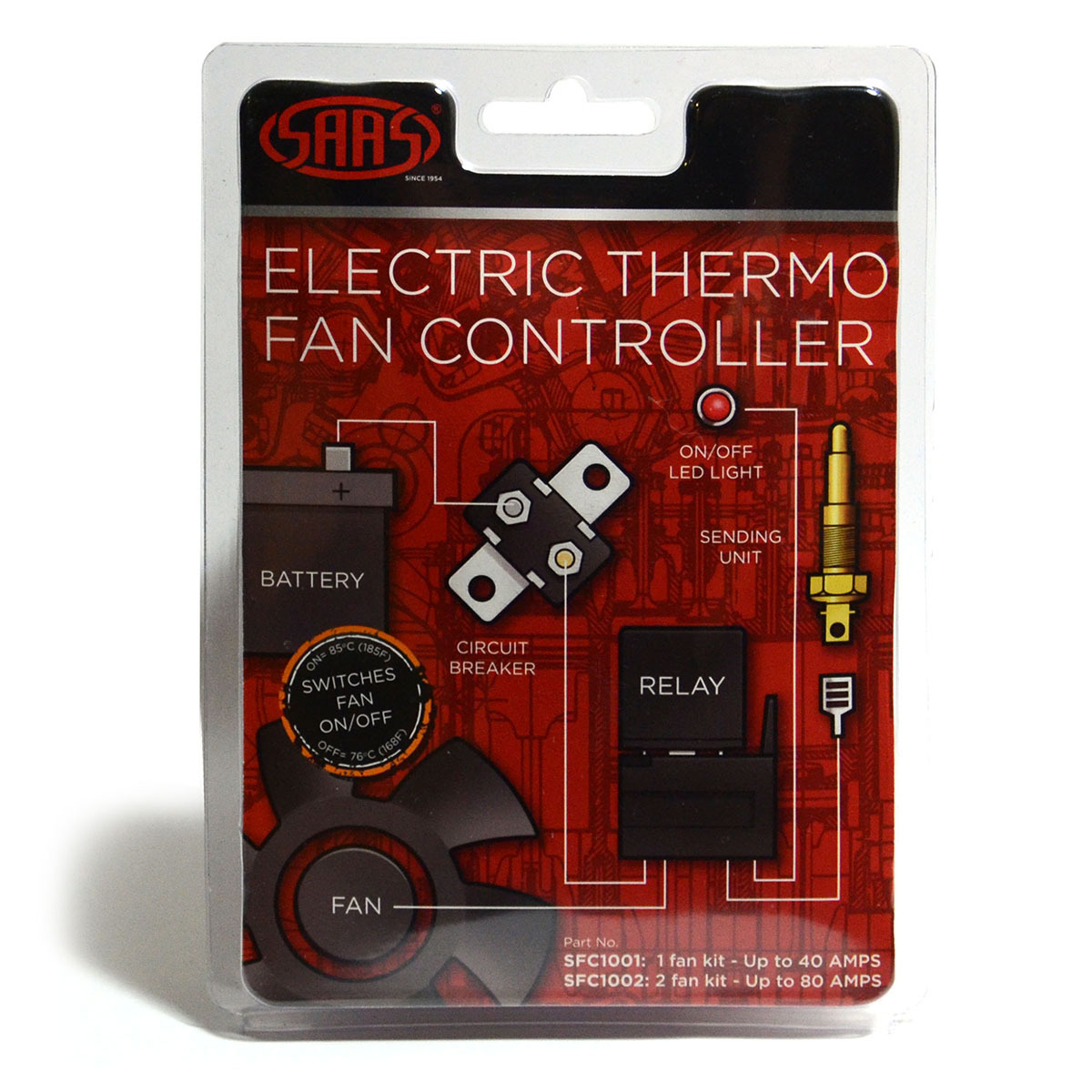 Electric Thermo Dual Fan Controller Kit on 85° C / off 76°C