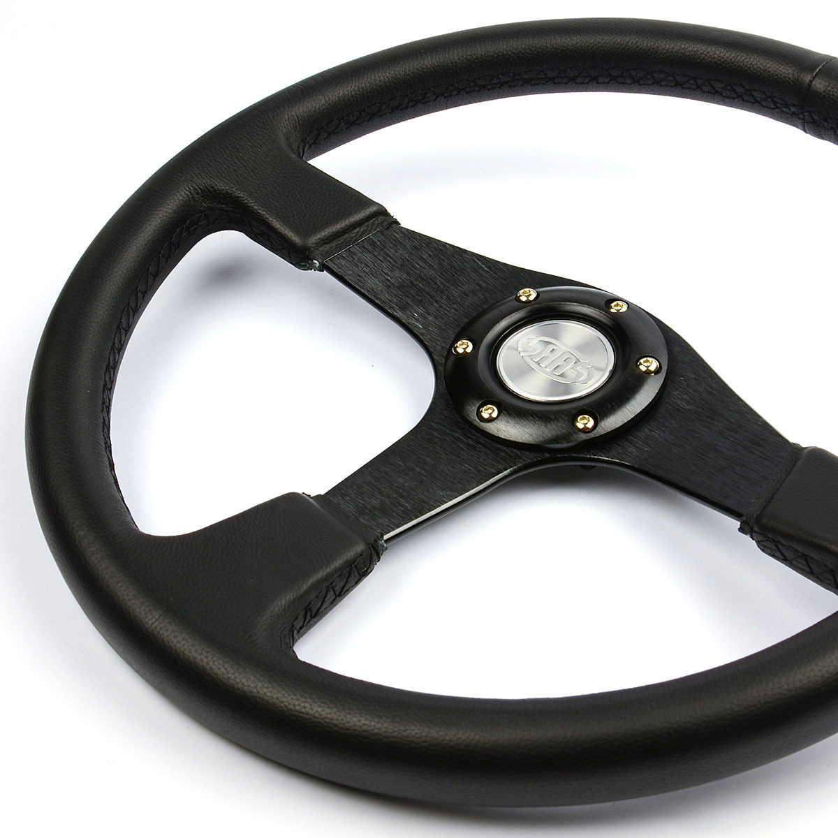 Steering Wheel Leather 15 " ADR Octane Black Spoke