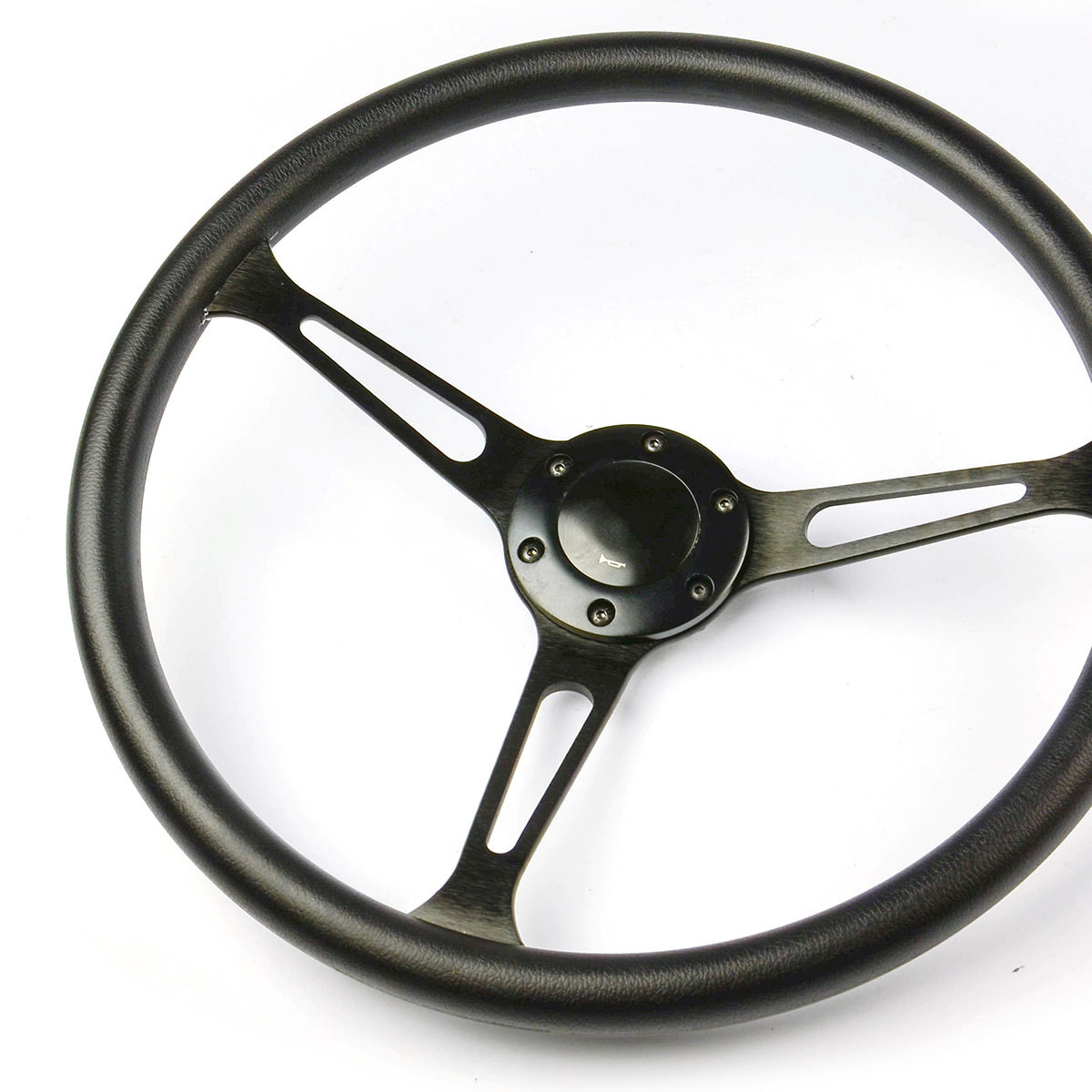 Steering Wheel Poly 15" ADR Classic Black Alloy With Slots