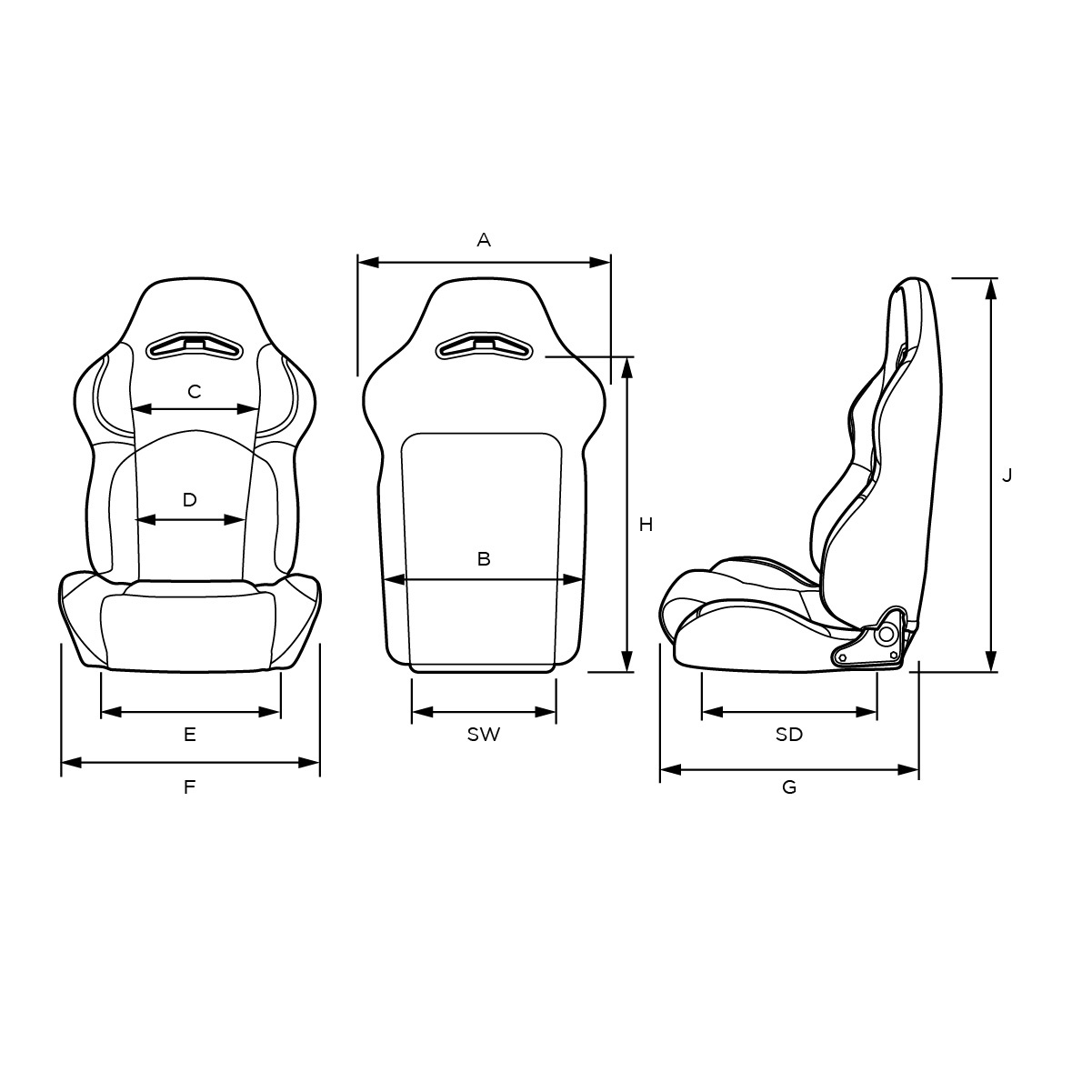 NLA SAAS GT Seat Dual Recline Black/Grey ADR Compliant