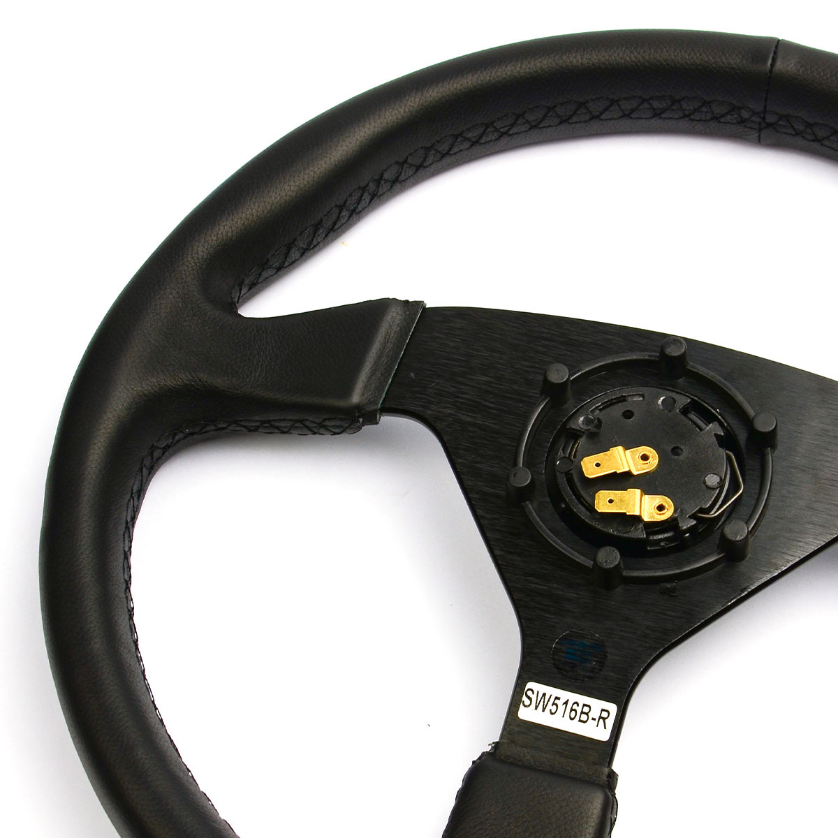 Steering Wheel Leather 14" ADR Director Black Spoke