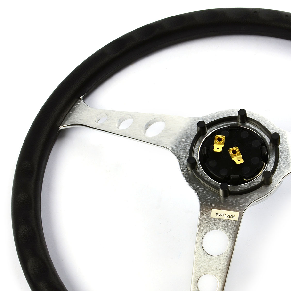 Steering Wheel Poly 15" ADR Classic Brushed Alloy With Holes