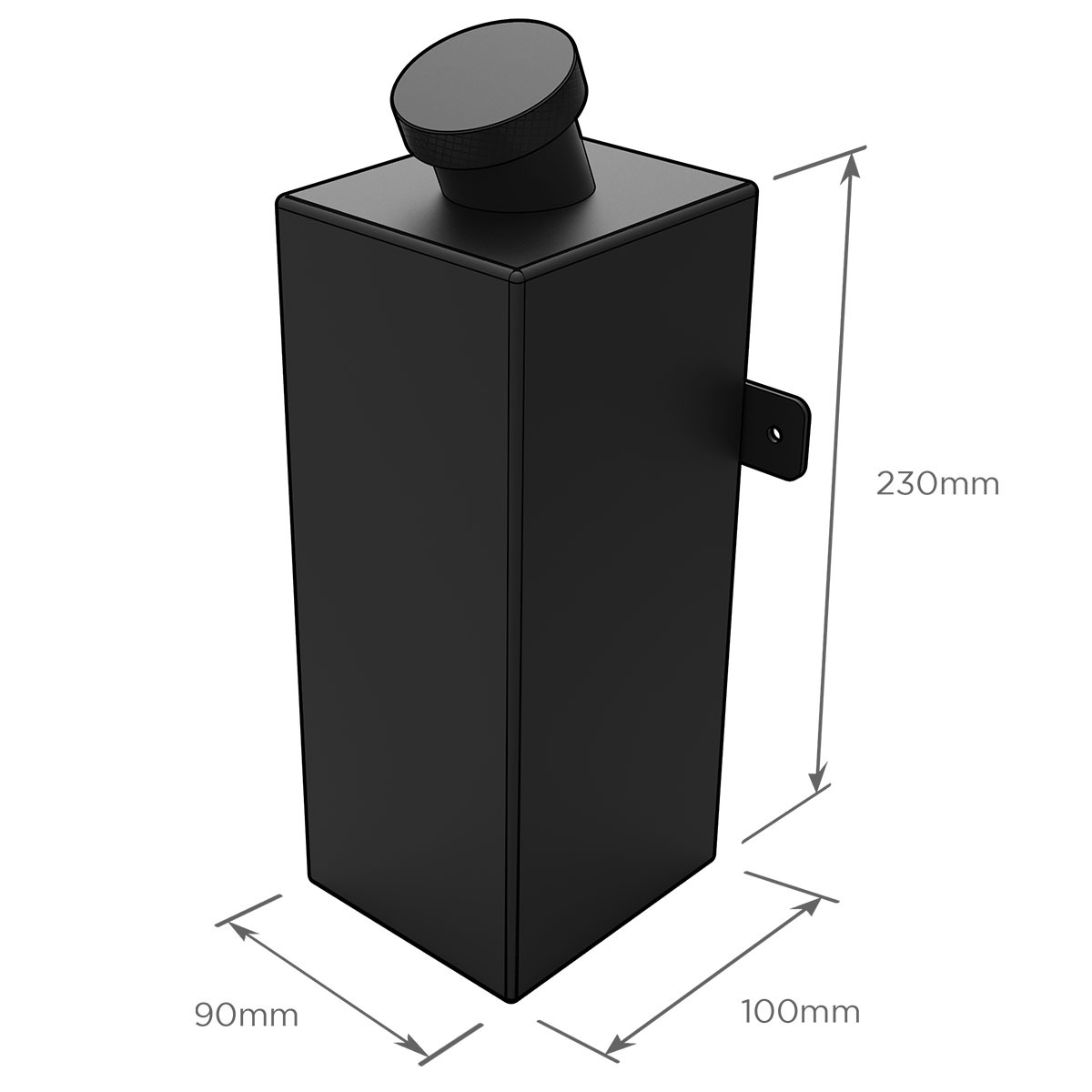 Windscreen Washer Bottle Black Alloy XR to XC Universal
