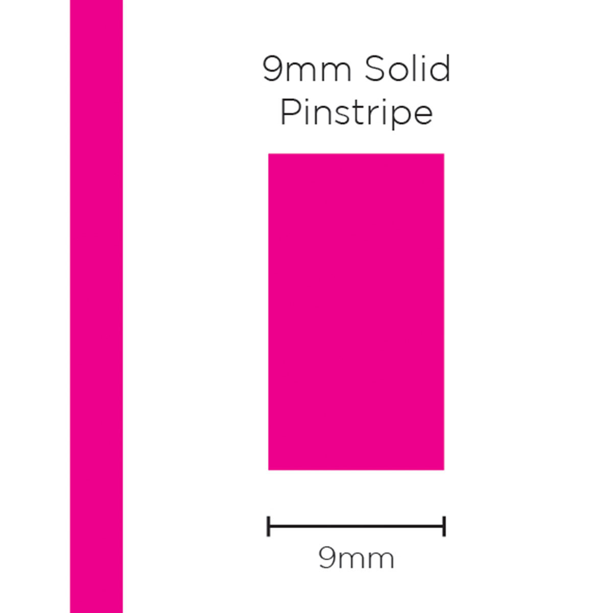Pinstripe Solid Pink 9mm x 10mt
