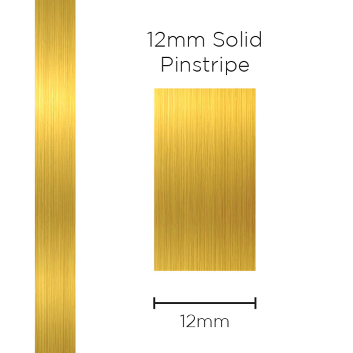 Pinstripe Solid Gold 12mm x 10mt