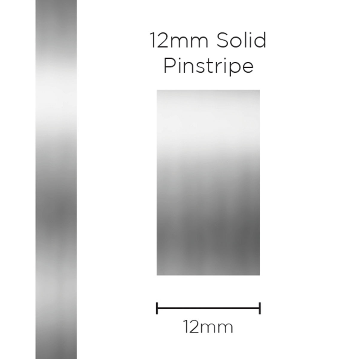 Pinstripe Solid Chrome Mylar 12mm x 10mt