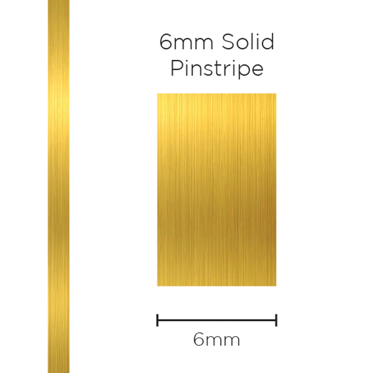 Pinstripe Solid Gold 6mm x 10mt