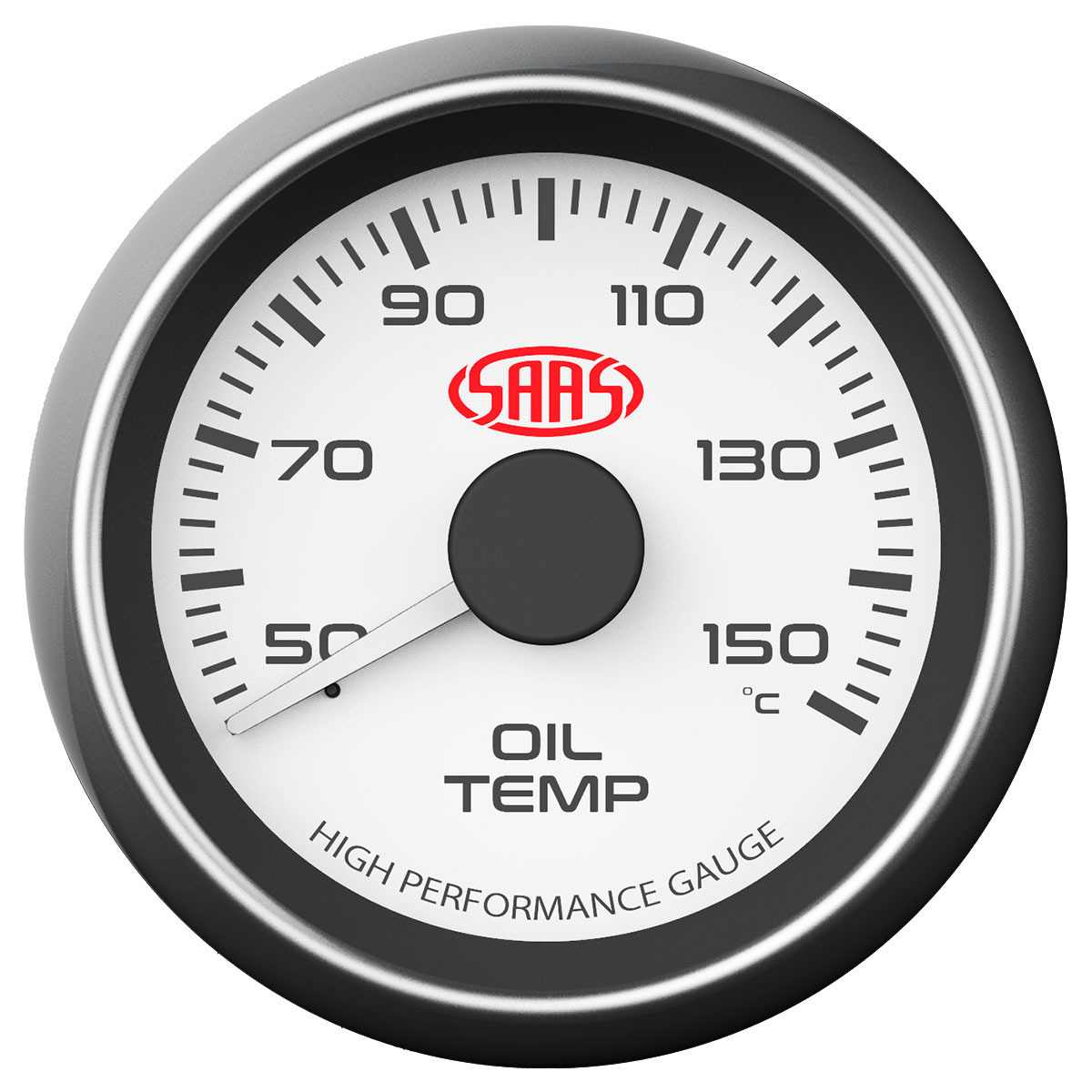 Oil Temp Gauge 50°-150° 52mm White Muscle Series