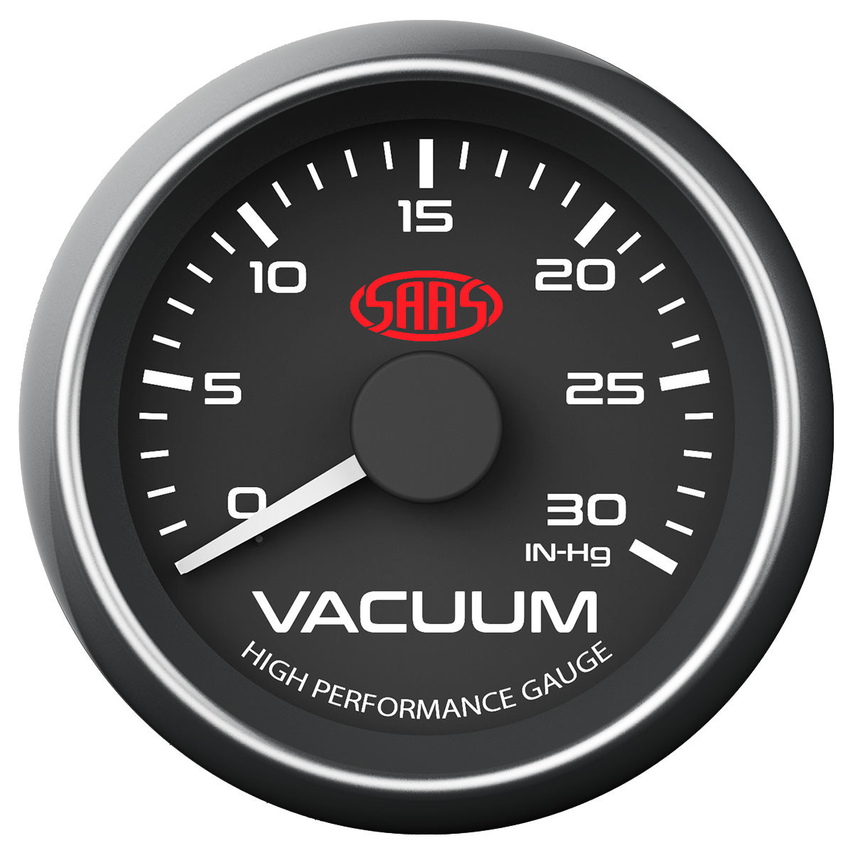 Vacuum Gauge 0-30inHg 52mm Black Muscle Series