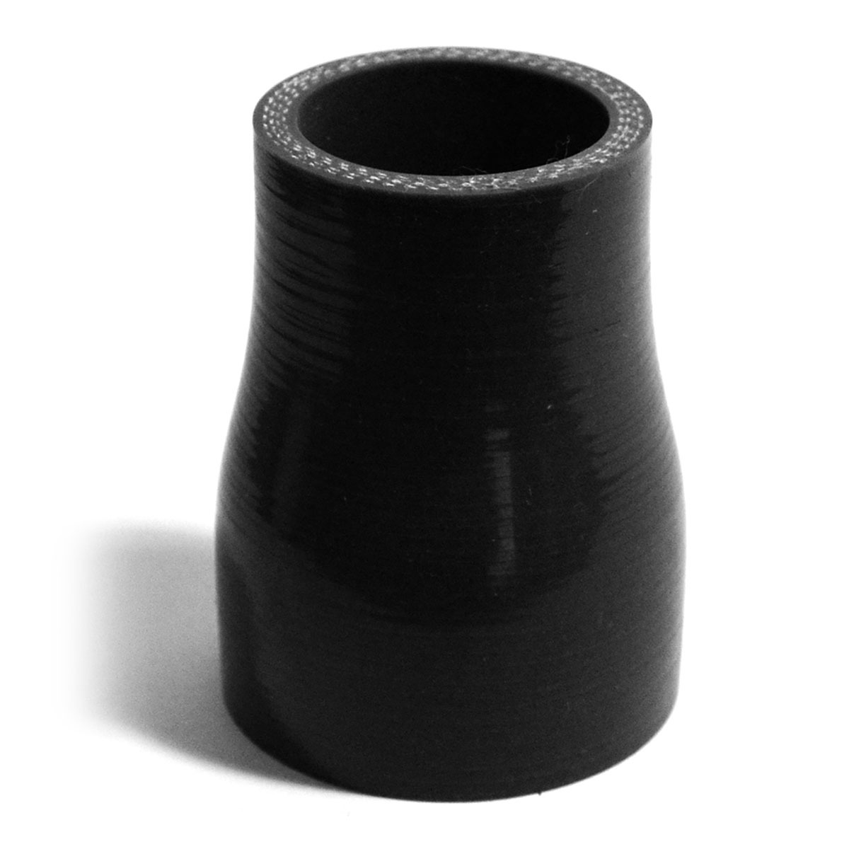 Straight 4 Ply Silicone Reducer 38mm x 51mm x 76mm Black