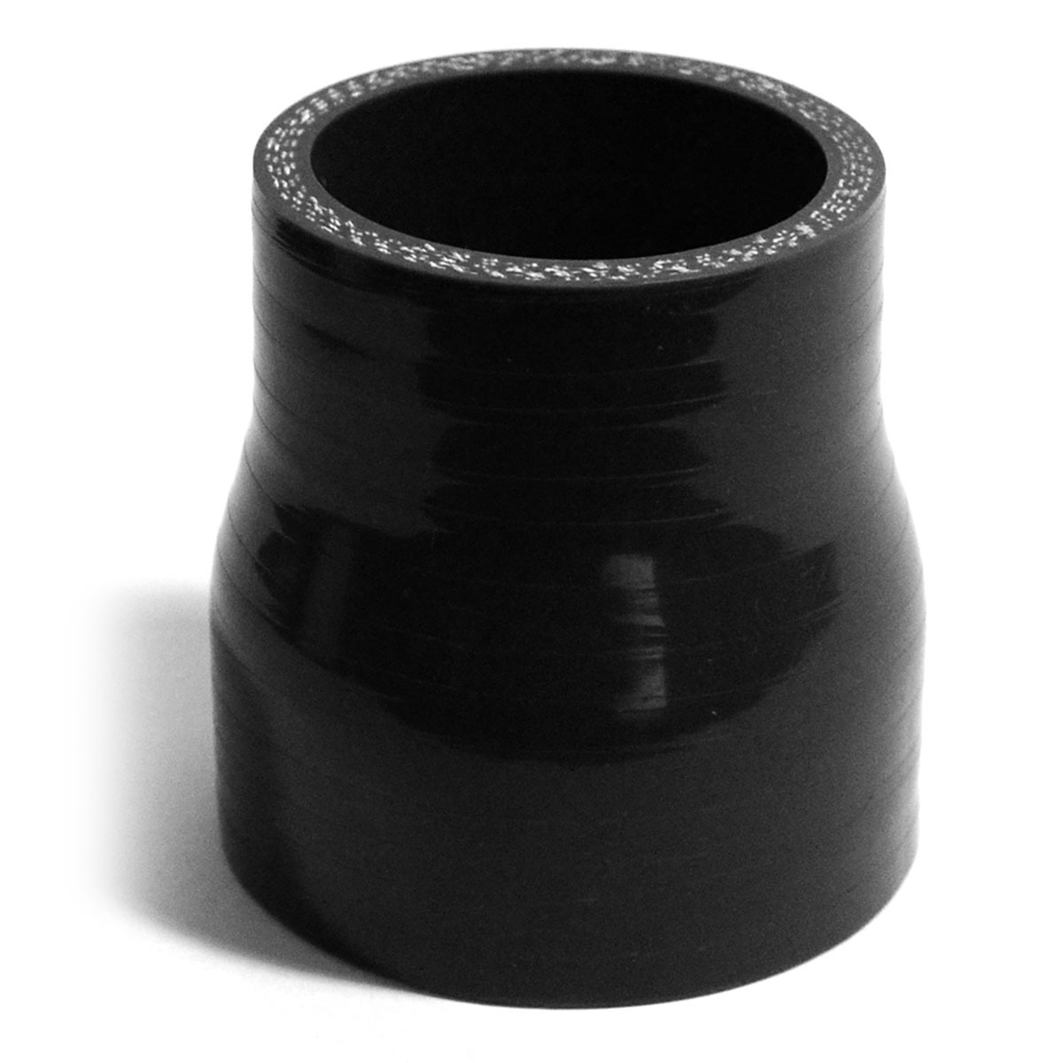 Straight 4 Ply Silicone Reducer 51mm x 57mm x 76mm Black