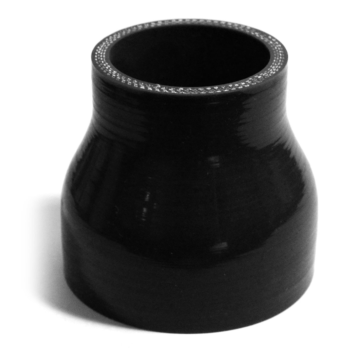 Straight 4 Ply Silicone Reducer 51mm x 76mm x 76mm Black