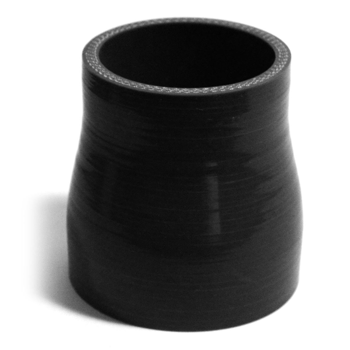 Straight 4 Ply Silicone Reducer 57mm x 70mm x 76mm Black