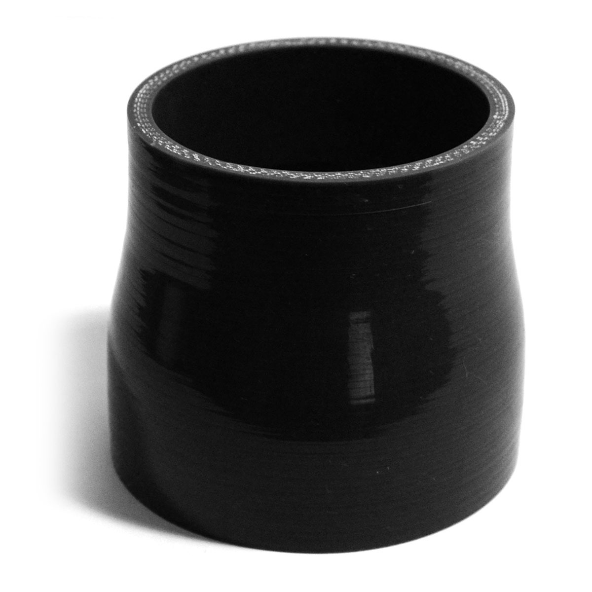 Straight 4 Ply Silicone Reducer 70mm x 82mm x 76mm Black