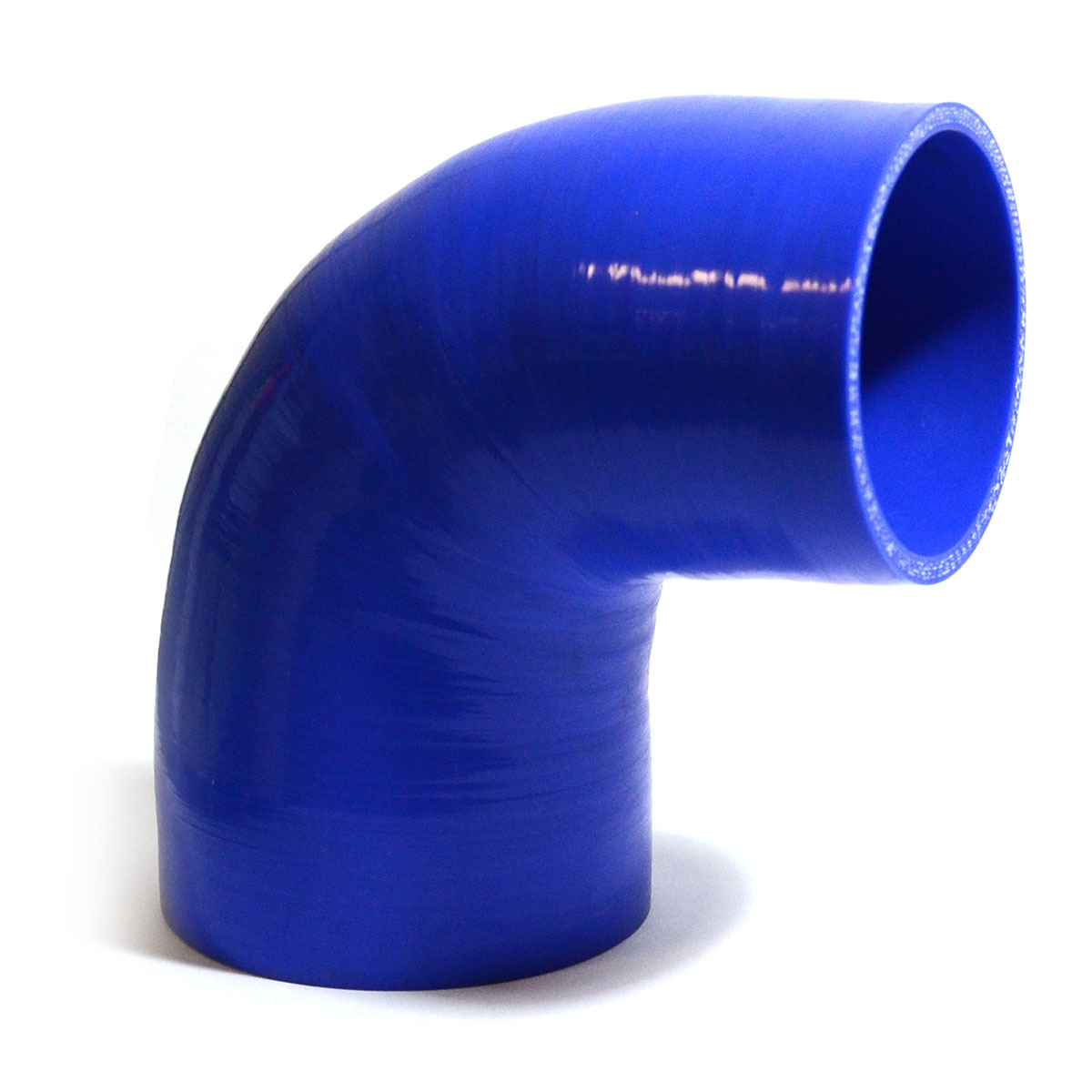 90Deg 4 Ply Silicone Reducer 89mm x 102mm Blue