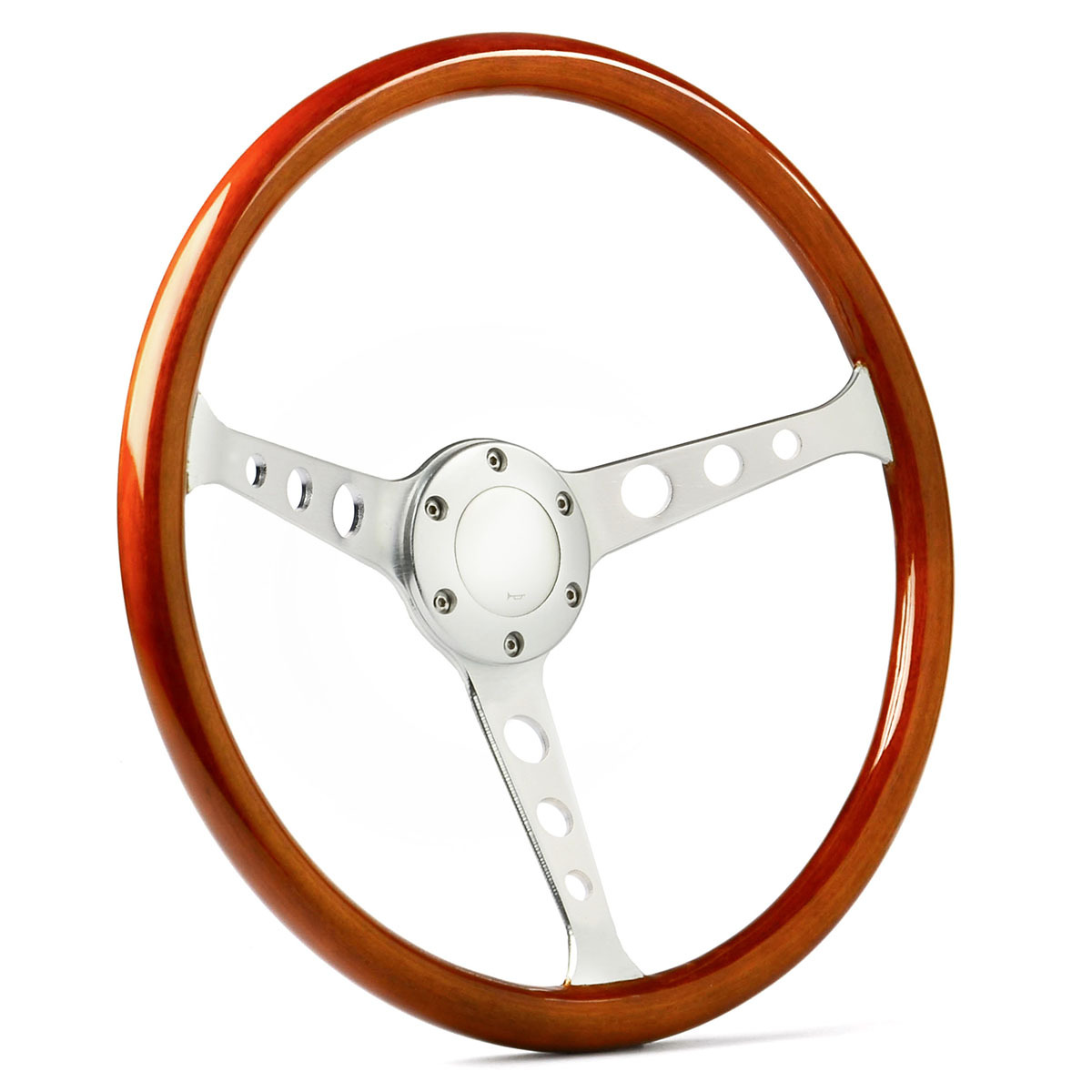 Steering Wheel Wood 15" ADR Classic Brushed With Holes