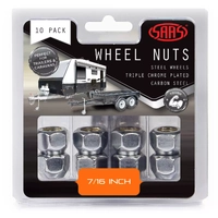 Wheel Nuts OE Open End 7/16 UNF Chrome 10Pk